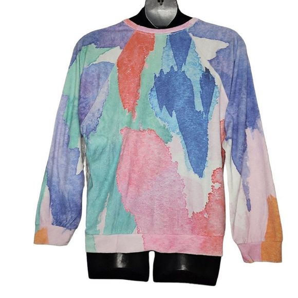 PJ Salvage Sweatshirt Abstract Water Color XL New - Picture 4 of 6